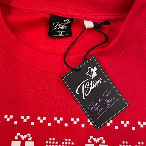 T Stars GRANDMA Women's Graphic Print Christmas Sweatshirt; Red; Size M; NWT - Picture 4 of 5
